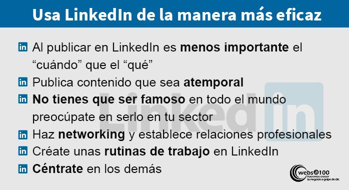 Como usar LinkedIn de la manera más eficaz - Infografía